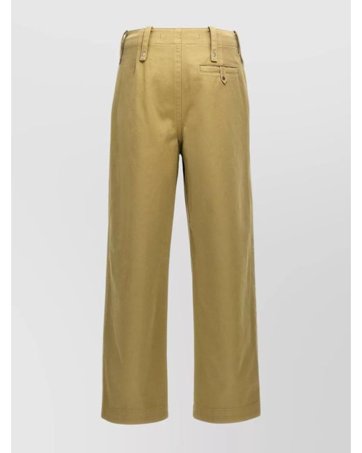 Burberry Green Cotton Wide-Leg Trousers for men