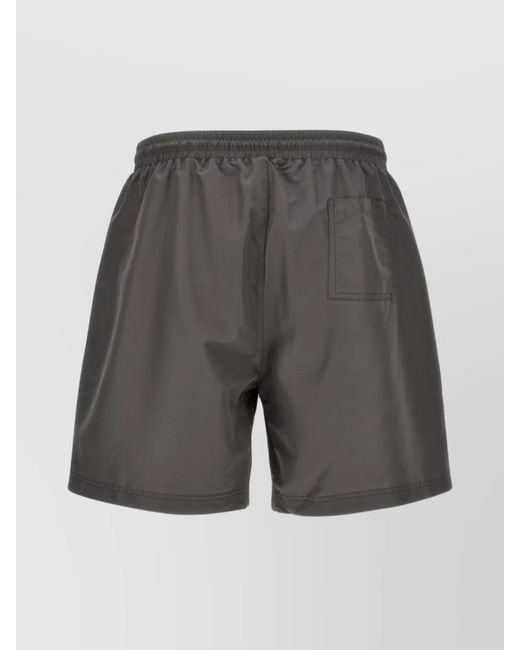 Brunello Cucinelli Gray Logo Swimsuit With Back Pocket for men