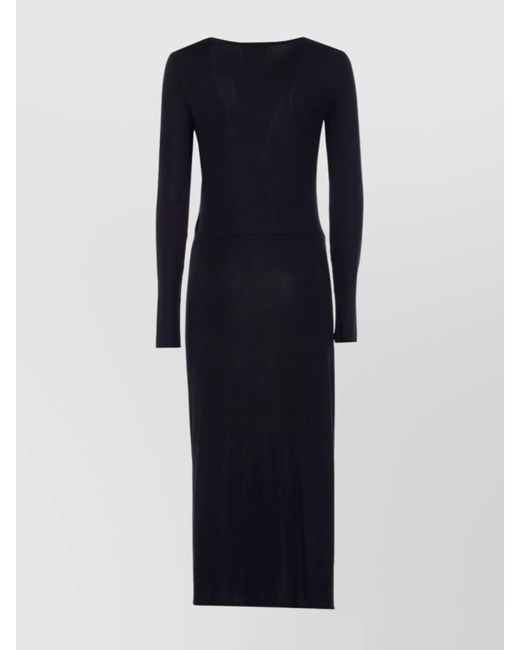 Isabel Marant Blue Draped Gathered Midi Dress