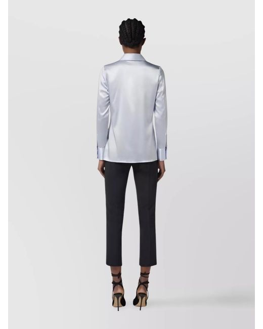 Elisabetta Franchi Gray Silk Shirt