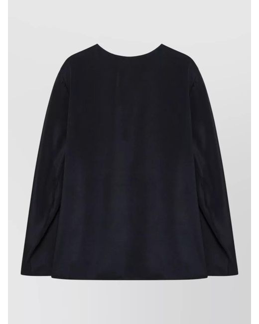 Max Mara Black Long Sleeve Round Neck Jacket