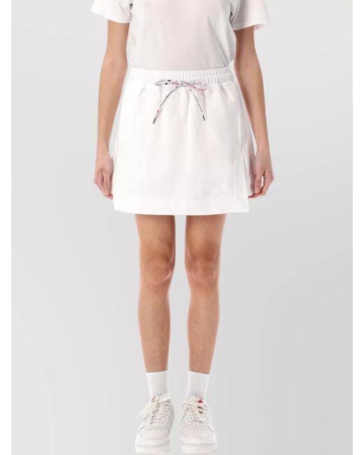 Vivienne Westwood White Cotton Asymmetric Pleated Mini Skirt