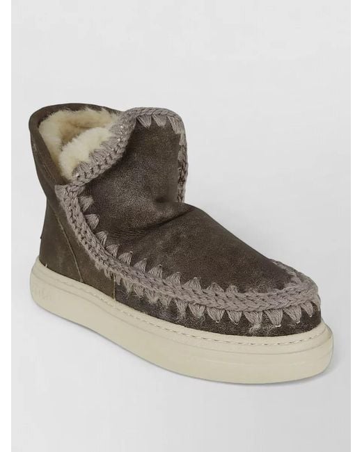 Mou Multicolor Eskimo High Boots Sneaker Style Rubber Sole