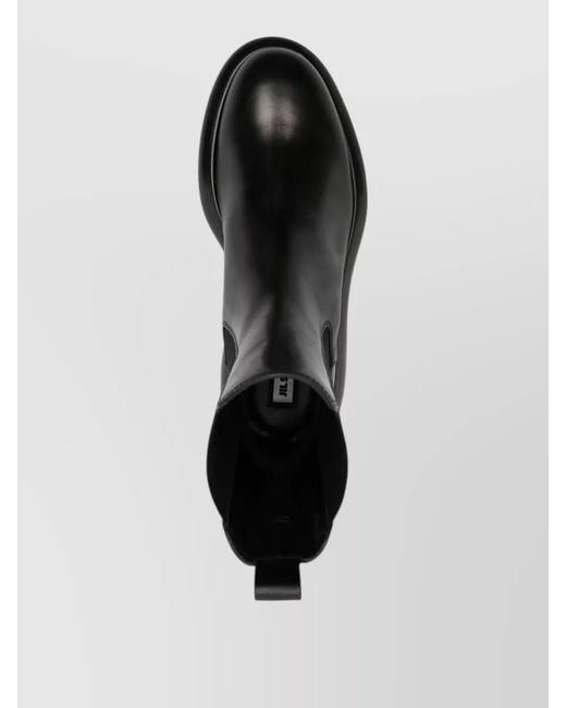 Jil Sander Black Boot Ankle Style Chunky Sole Elastic Panels for men