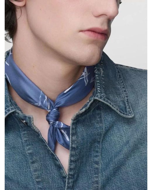 Maison Margiela White Silk Scarf