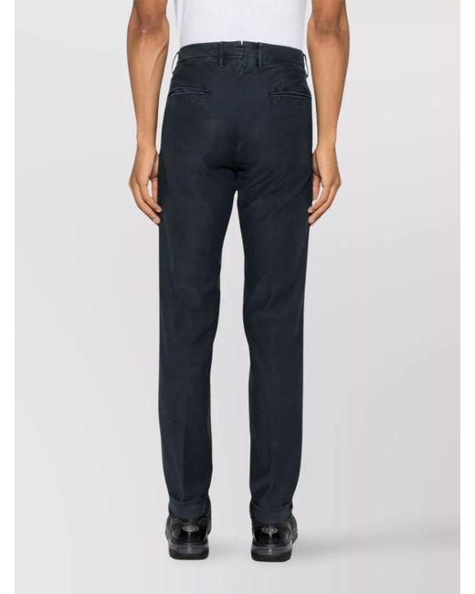 Incotex Blue Straight-Leg Trousers for men