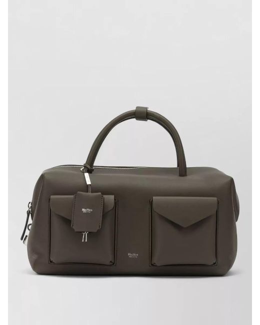 Max Mara Multicolor Leather Handbag Detachable Strap Top Handle