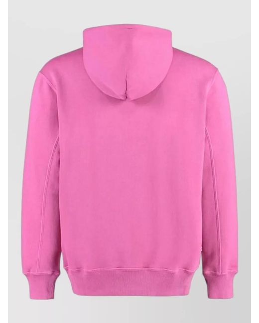 Autry Pink Cotton Hoodie for men