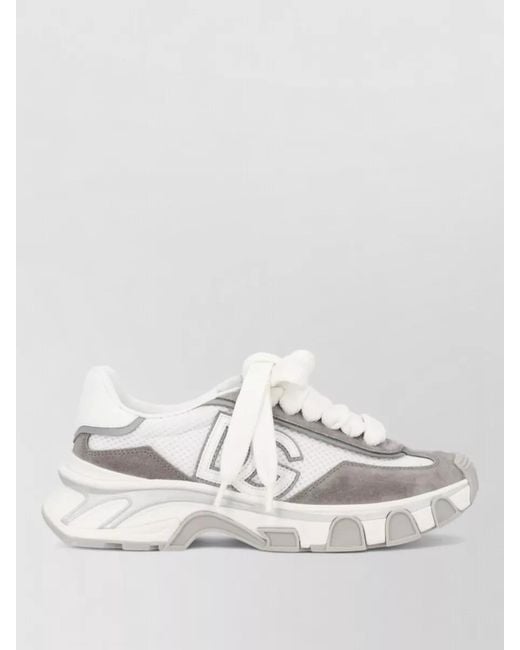Dolce & Gabbana Multicolor Sneakers Chunky Sole Suede Accents Mesh