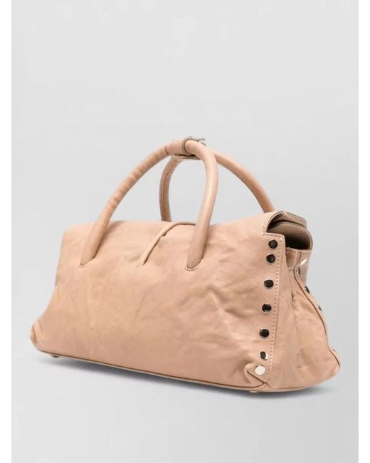Zanellato Natural Dotta Officina Small Leather Shoulder Bag