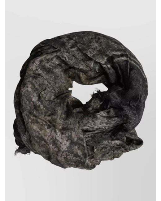 Dolce & Gabbana Gray Camouflage Modal Shawl Scarf Lightweight for men
