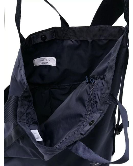 Porter-Yoshida and Co Blue Shoulder Bag Adjustable Strap Dual Handles for men