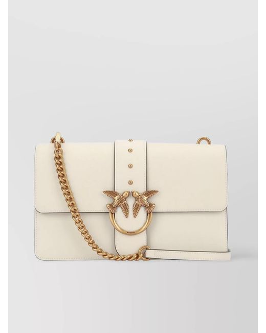 Pinko Natural Love Bag One Leather Crossbody Bag
