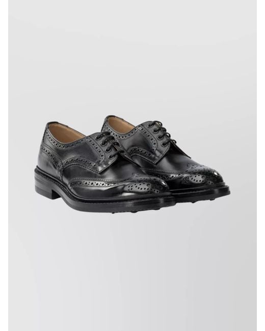 Tricker's Men's Round Toe Brogue Derby Lace-Up Shoes