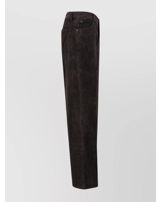 FRAME Black Straight-Leg Wide-Leg Trousers