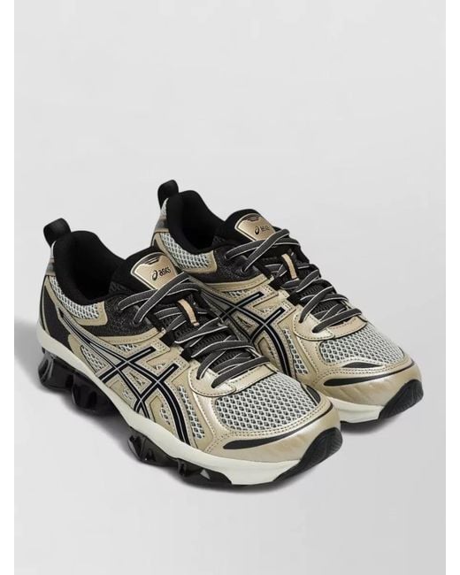 Asics Multicolor Mesh Upper Sneakers Rubber Outsole Design