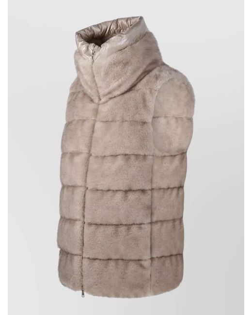 Herno Natural Faux Fur Waistcoat