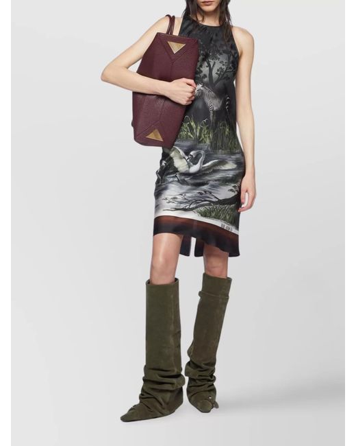 The Attico Multicolor Silk Printed Mini Dress