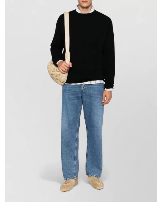 Extreme Cashmere Black Crewneck Cashmere Knit Sweater