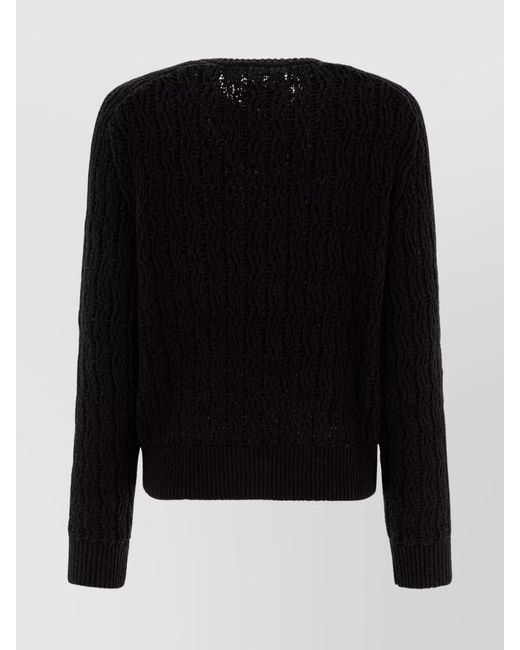 Loulou de Saison Black Fine-Knit Cardigan