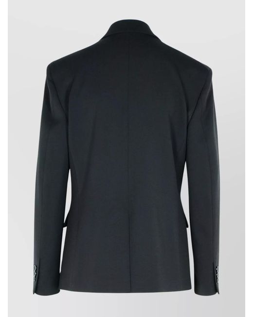 MSGM Blue Single-Breasted Blazer