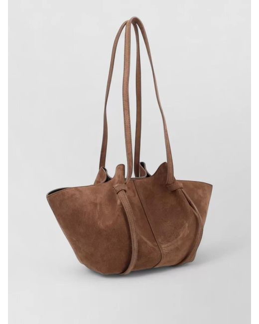 Yuzefi Brown Mochi Small Leather Shoulder Bag