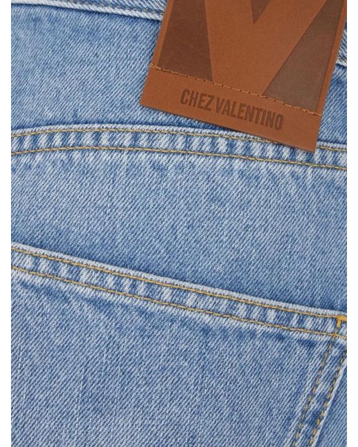 Valentino Garavani Blue Denim Straight-Leg Trousers for men