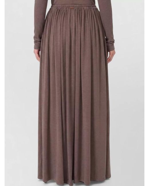 Max Mara White Livrea Long Skirt Lyocell Silk Jersey