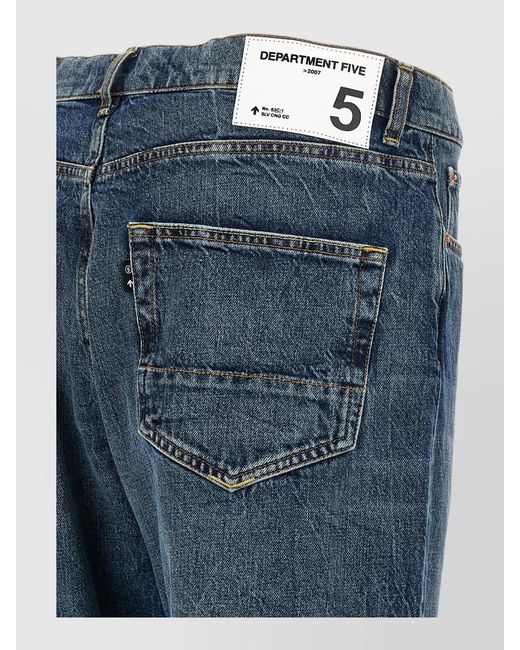 Department 5 Blue Denim Straight-Leg Jeans for men
