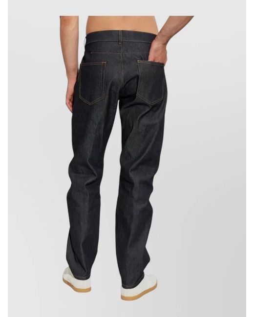 Lanvin Blue Straight Leg Denim Trousers Regular Fit for men