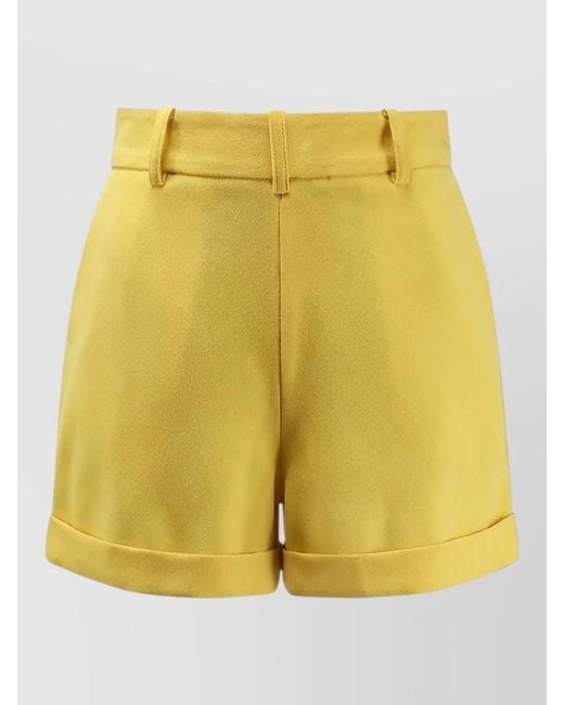 Elisabetta Franchi Yellow Tailored Shorts