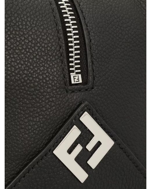 Fendi Black Leather Beauty Case for men