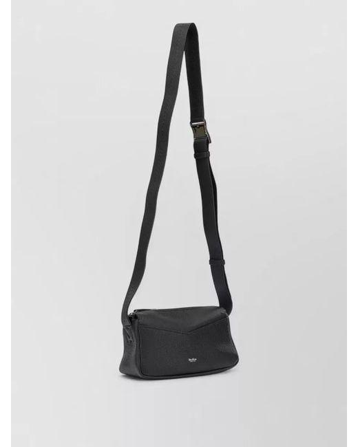 Max Mara Black Small Leather Crossbody Bag Adjustable Strap