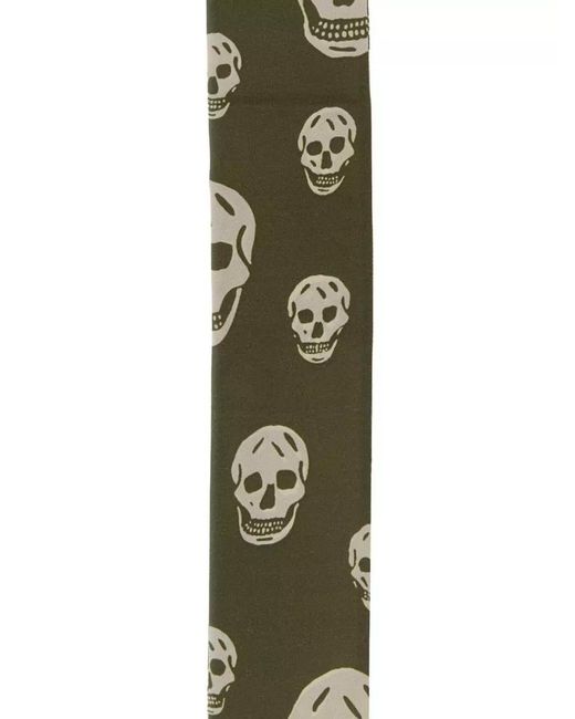 McQueen Multicolor Silk Printed Foulard