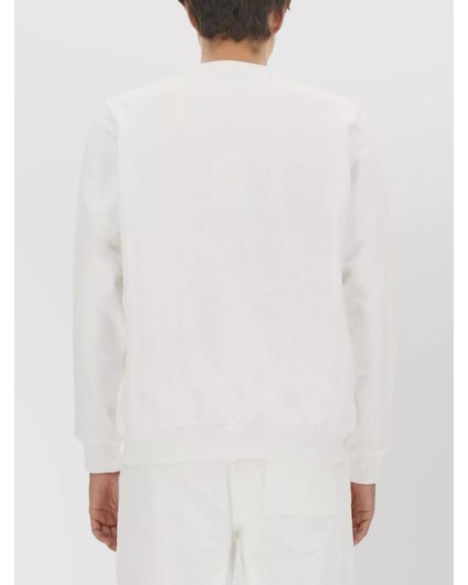 Casablanca White Regular-Fit Cotton Logo Sweatshirt for men