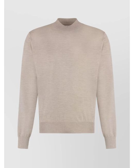 Bottega Veneta White Cashmere Crew-Neck Sweater for men