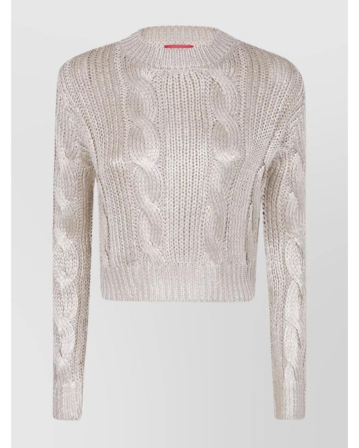 DIESEL White Miccha Round Neck Sweater