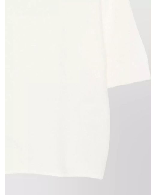 Closed White Short Sleeve Regular Fit Crew Neck Top