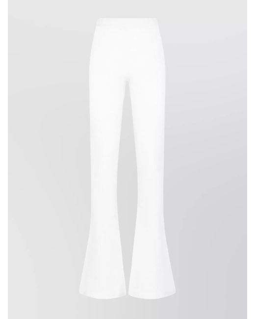 Tom Ford White Cashmere High-Rise Flared Trousers