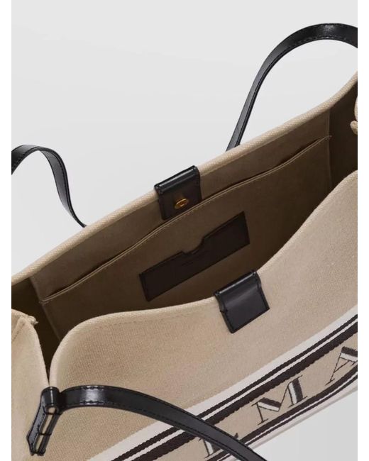 Balmain Metallic Release Medium Canvas Tote Bag