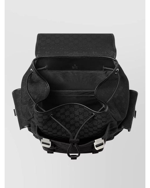 Gucci Black Gg Fabric Backpack for men