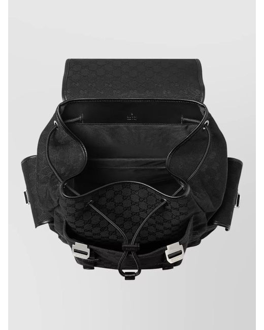 Gucci Black Gg Fabric Backpack for men