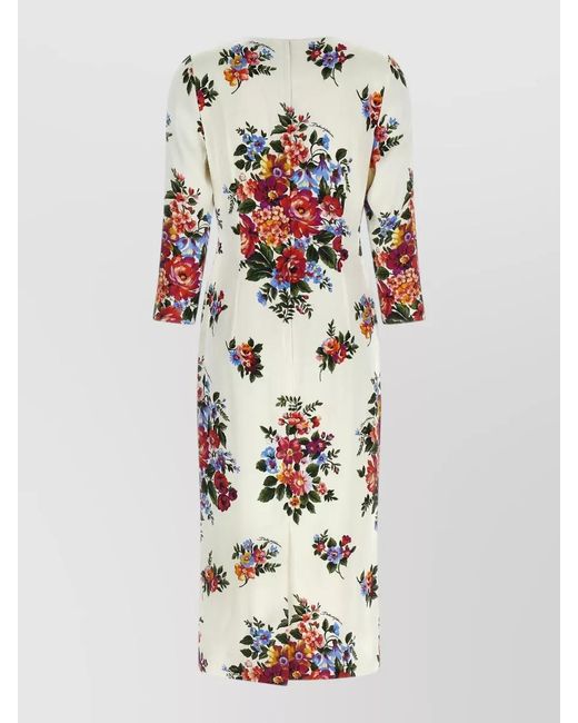 Dolce & Gabbana White Mazzo Di Fiori Dress