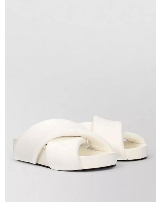 Jil Sander Natural Leather Platform Sandals