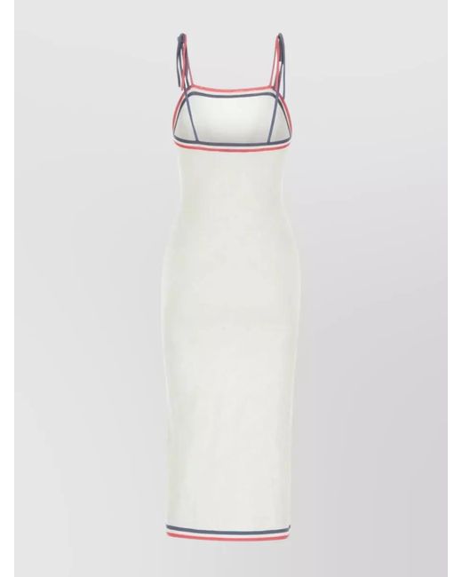 Fendi White Monogram Midi Dress