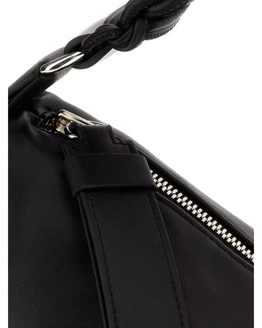 Kara Black Na Lamb Leather Shoulder Bag