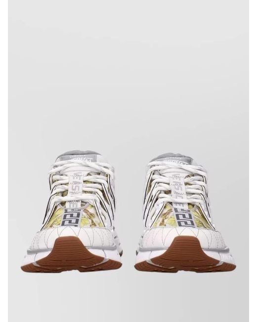 Versace White Leather Low-Top Sneakers