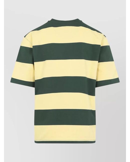 Marni Yellow Striped Cotton Oversized T-Shirt for men