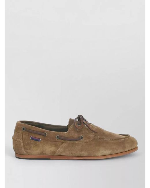 Sebago Brown Owen Suede Loafers Slip On Rubber Sole for men