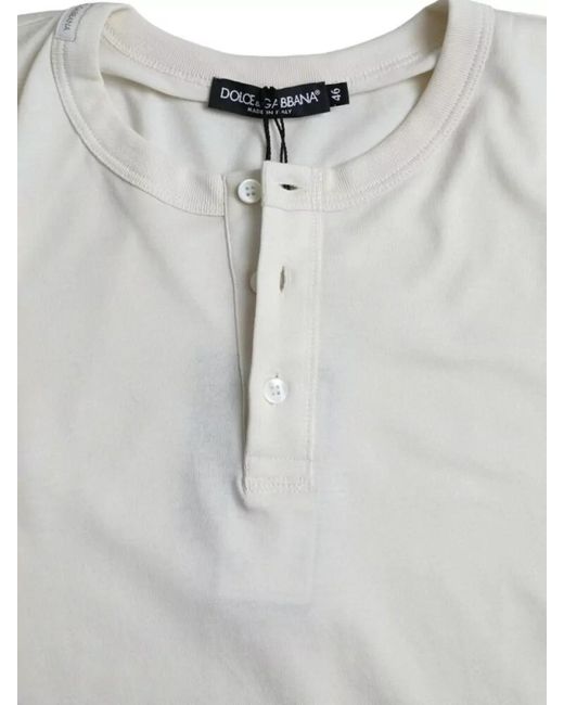 Dolce & Gabbana Gray Cotton Long-Sleeve T-Shirt for men
